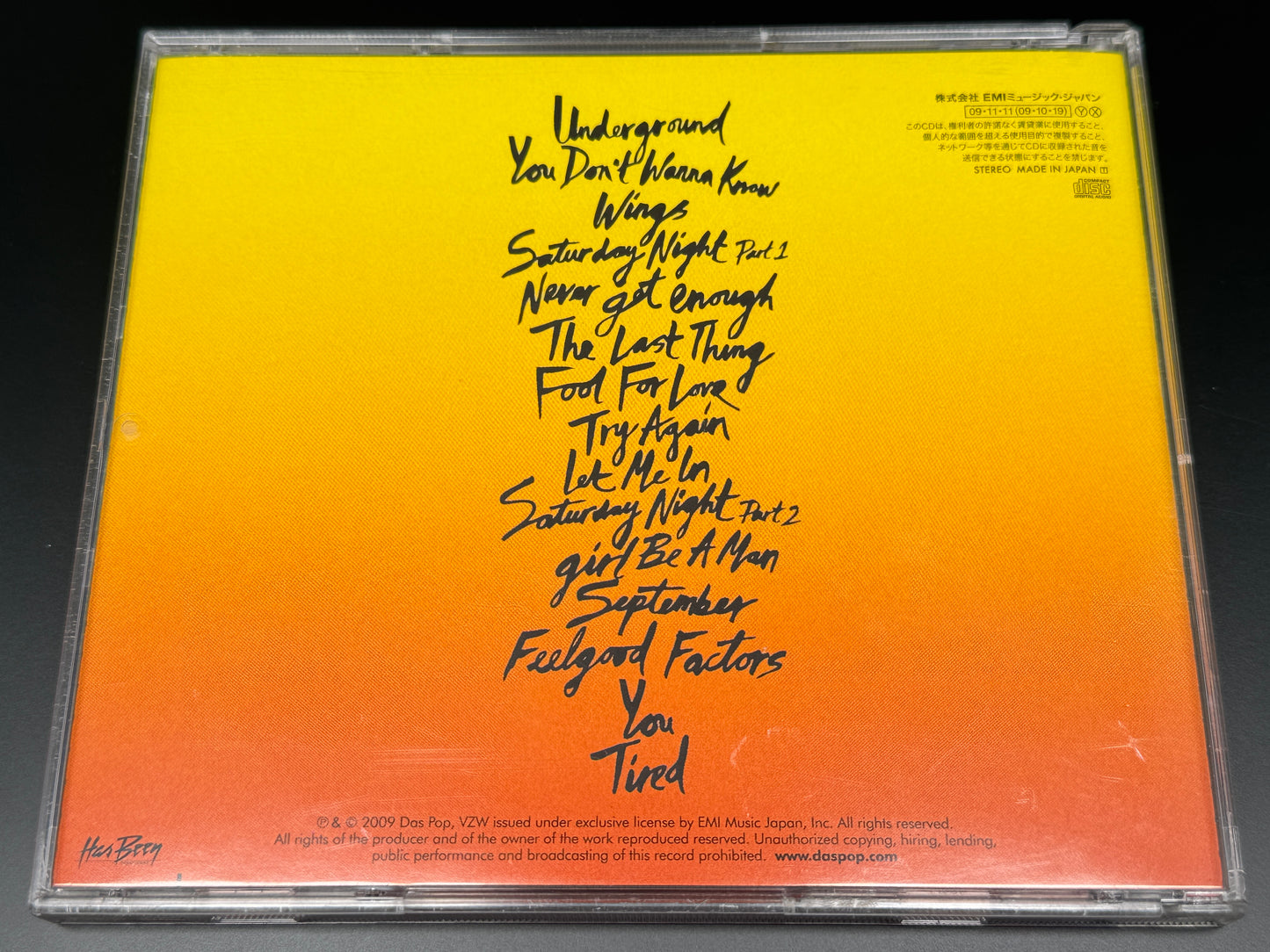 Das Pop Soulwax Produced By Soulwax Japanese CD Bonus Tracks+2 TOCP-66926