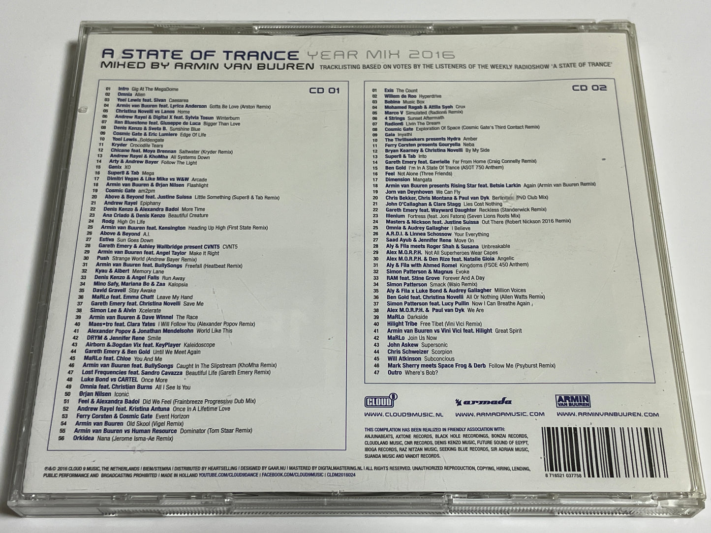 Armin Van Buuren A State of Trance Year Mix 2016 2×CD