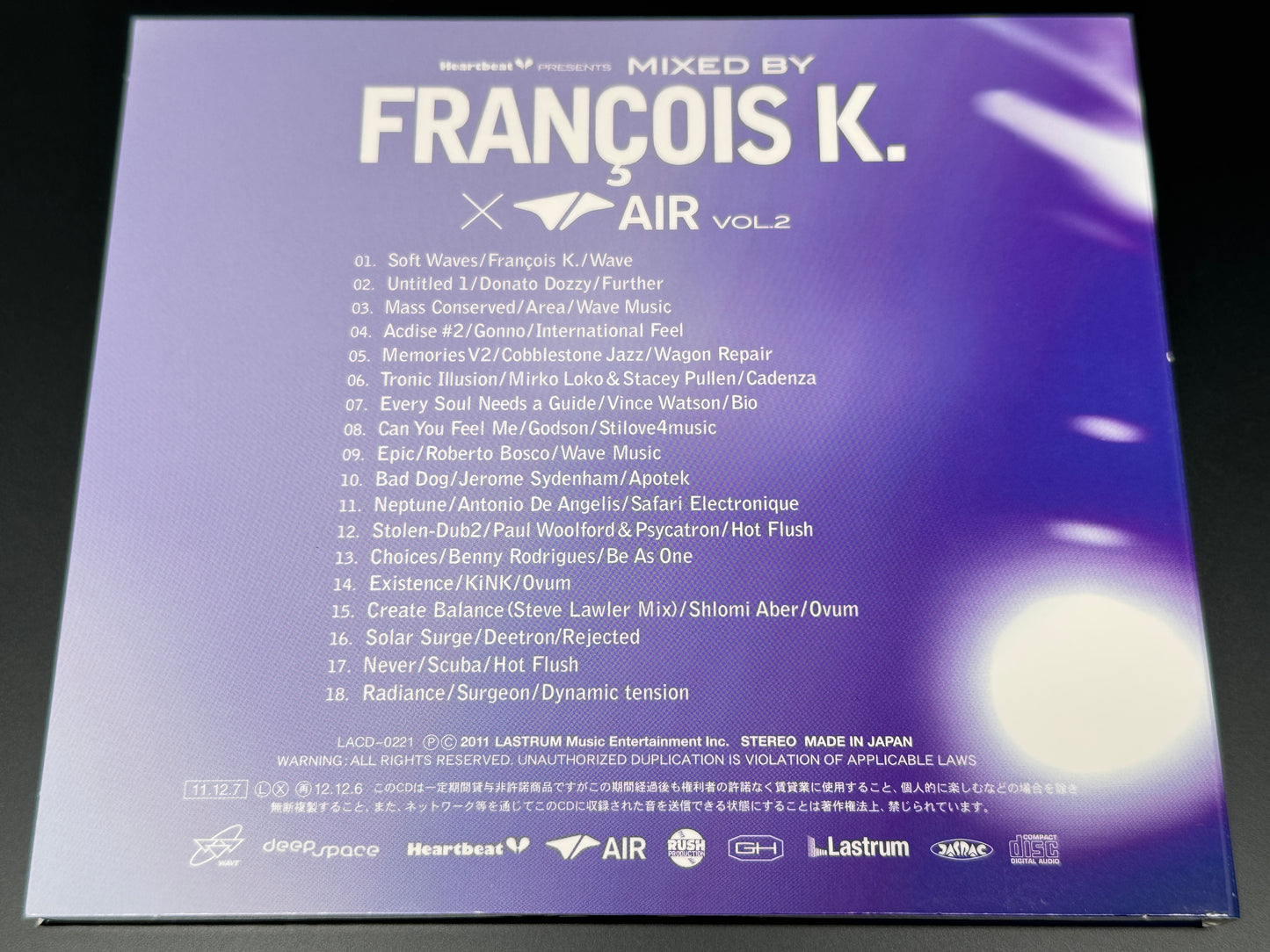 Francois K Heart Beat Presents × Air Vol.2 Japan Import LACD-0221