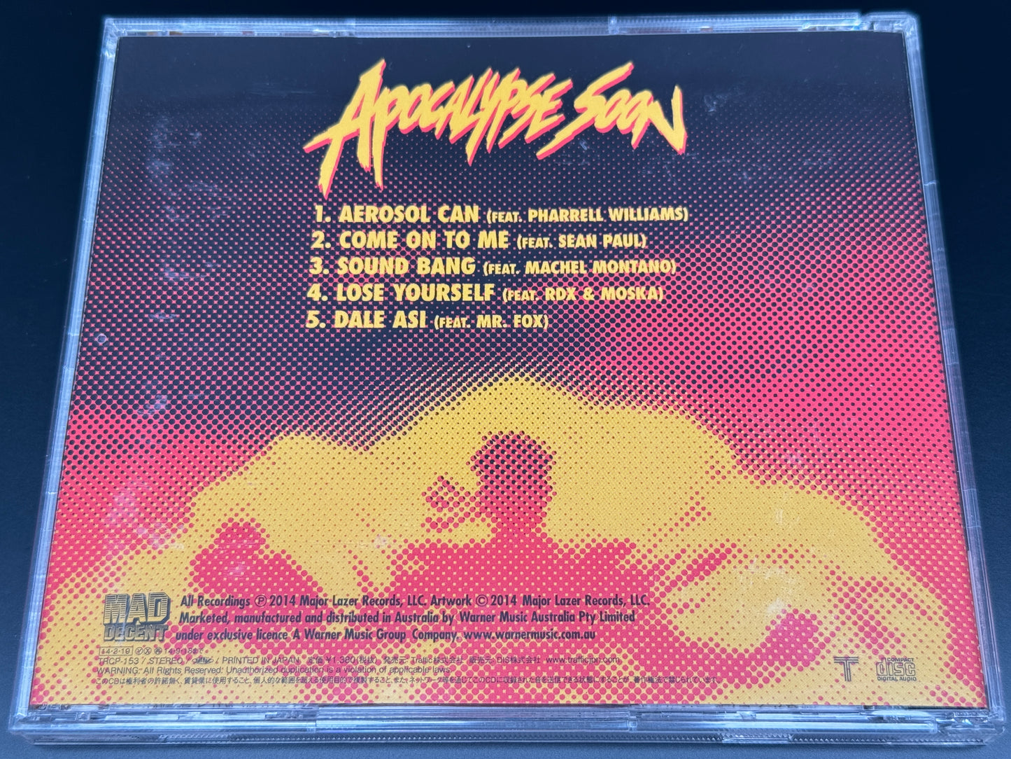 Major Lazer Apocalypse Soon Japan Import CD Bonus Track+1 Dimitri Vegas and Like Mikr Remix TRCP-153