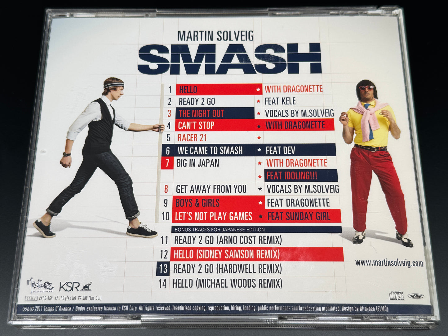Martin Solveig Smash Japan Import CD Bonus Tracks+4 Hardwell,Sidney Samson Remix KCCD-450