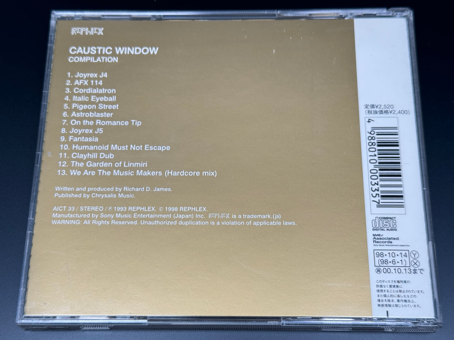 Aphex Twin Caustic Window AFX Compilation Japan Import AICT-33