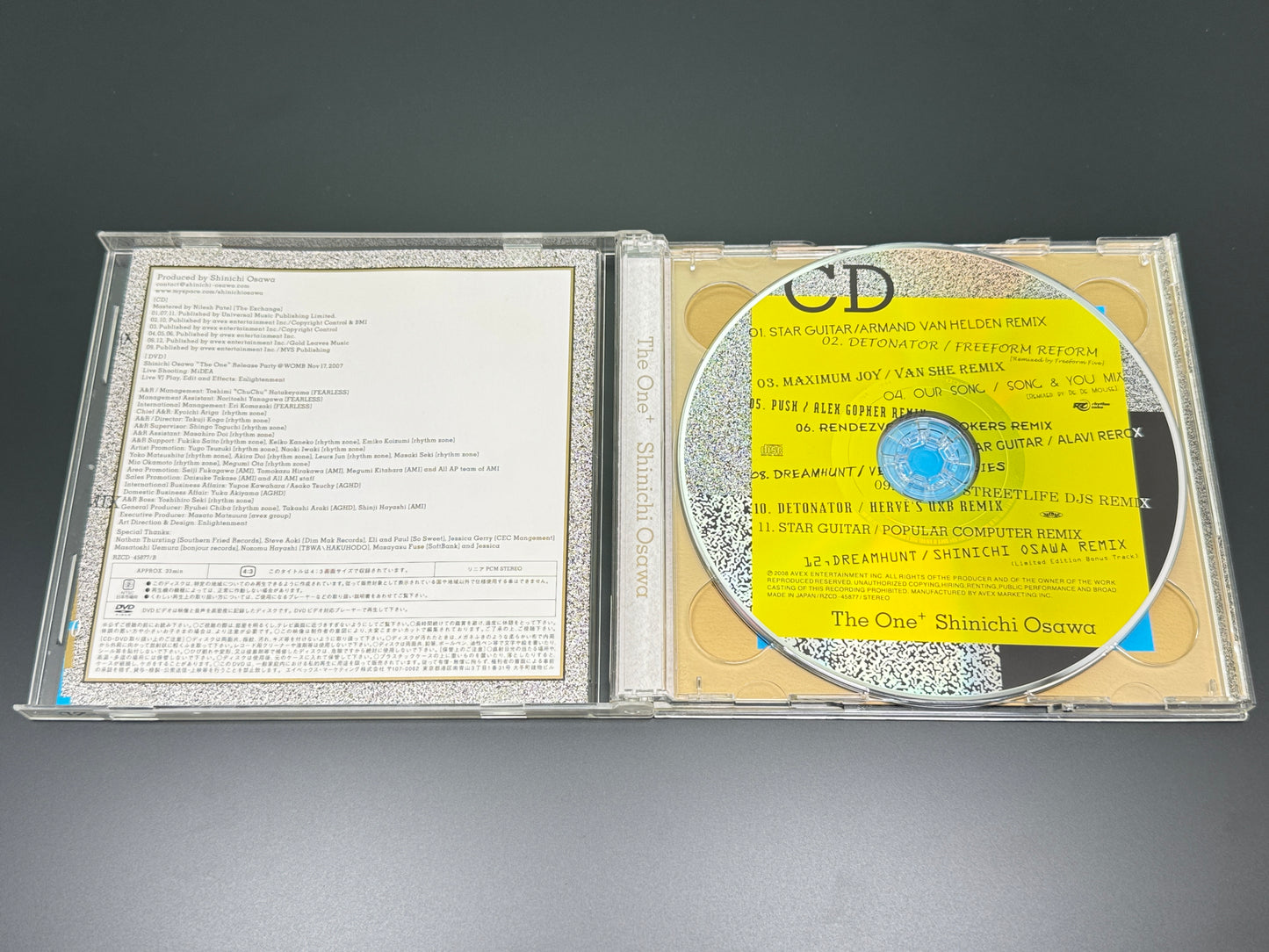 Shinichi Osawa The One⁺ Japan Import Armand Van Helden,Van She,Alex Gopher Remix CD+DVD
