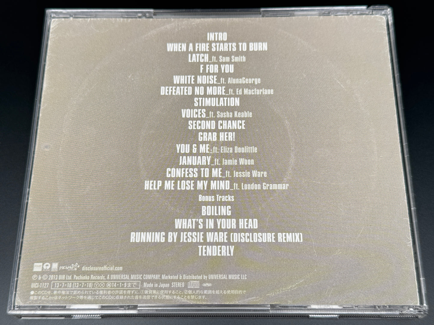 Disclosure Settle Japan Import Bonus Tracks+4 UICI-1127