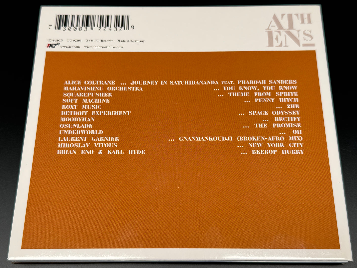 Underworld vs The Misterons Athens Japanese CD Brien Eno BRK7-243