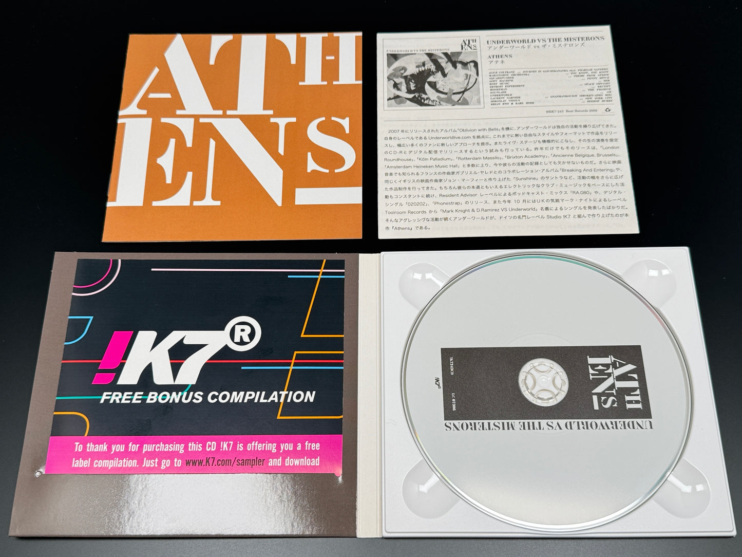 Underworld vs The Misterons Athens Japanese CD Brien Eno BRK7-243