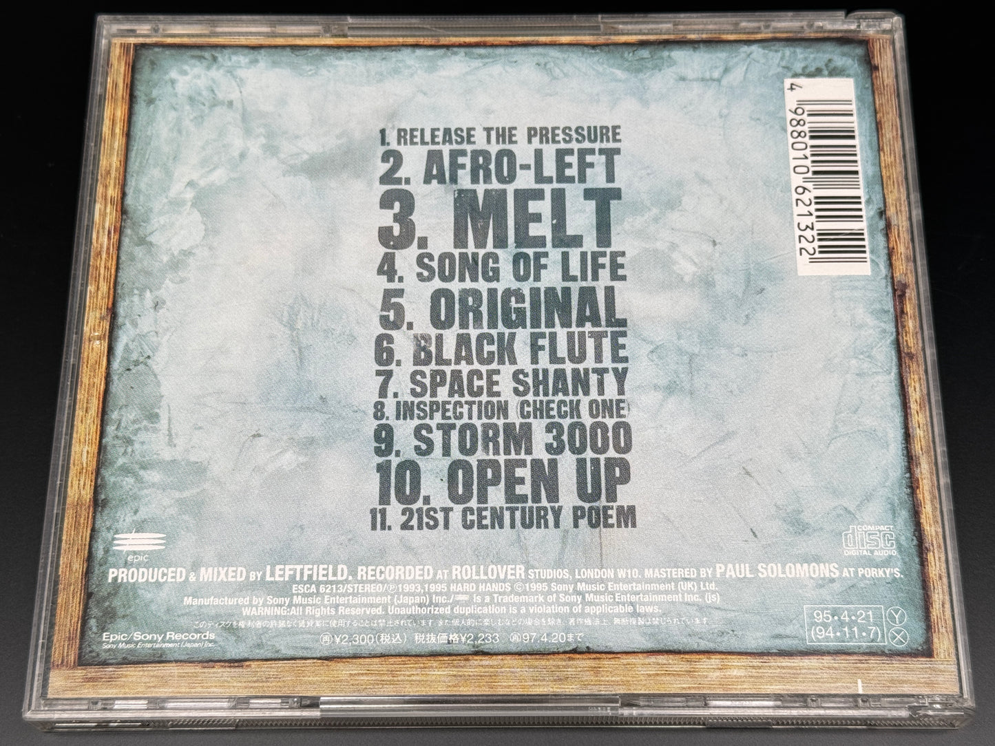 Leftfield Leftism Japanese CD ESCA-6213