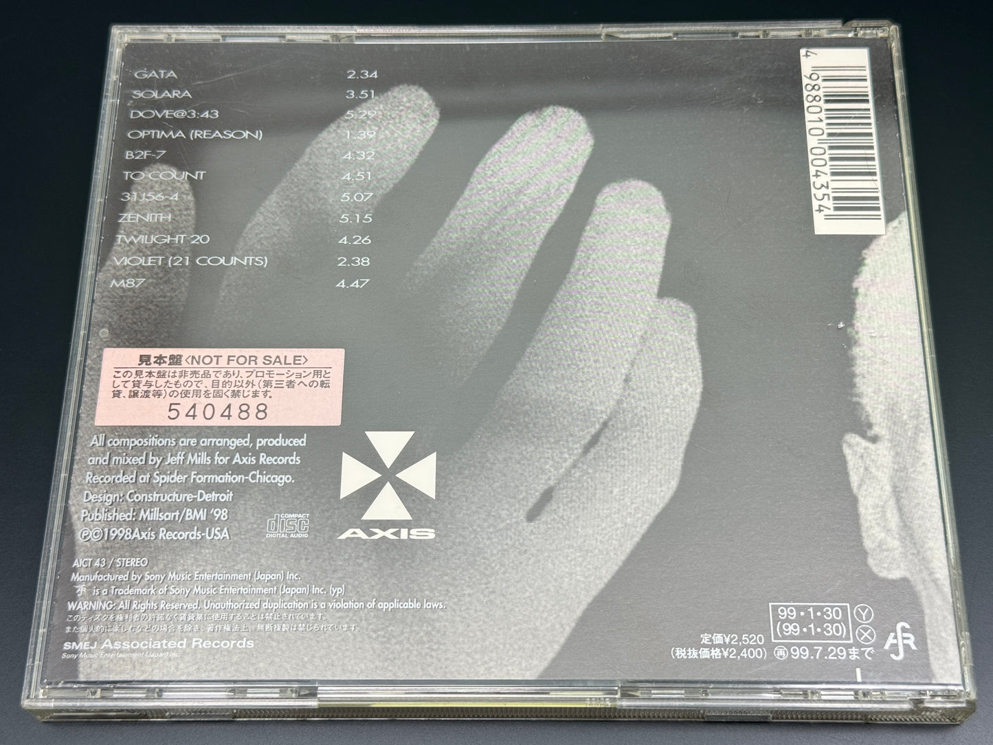 Jeff Mills From The 21st Japan Import CD AICT-43 Sample