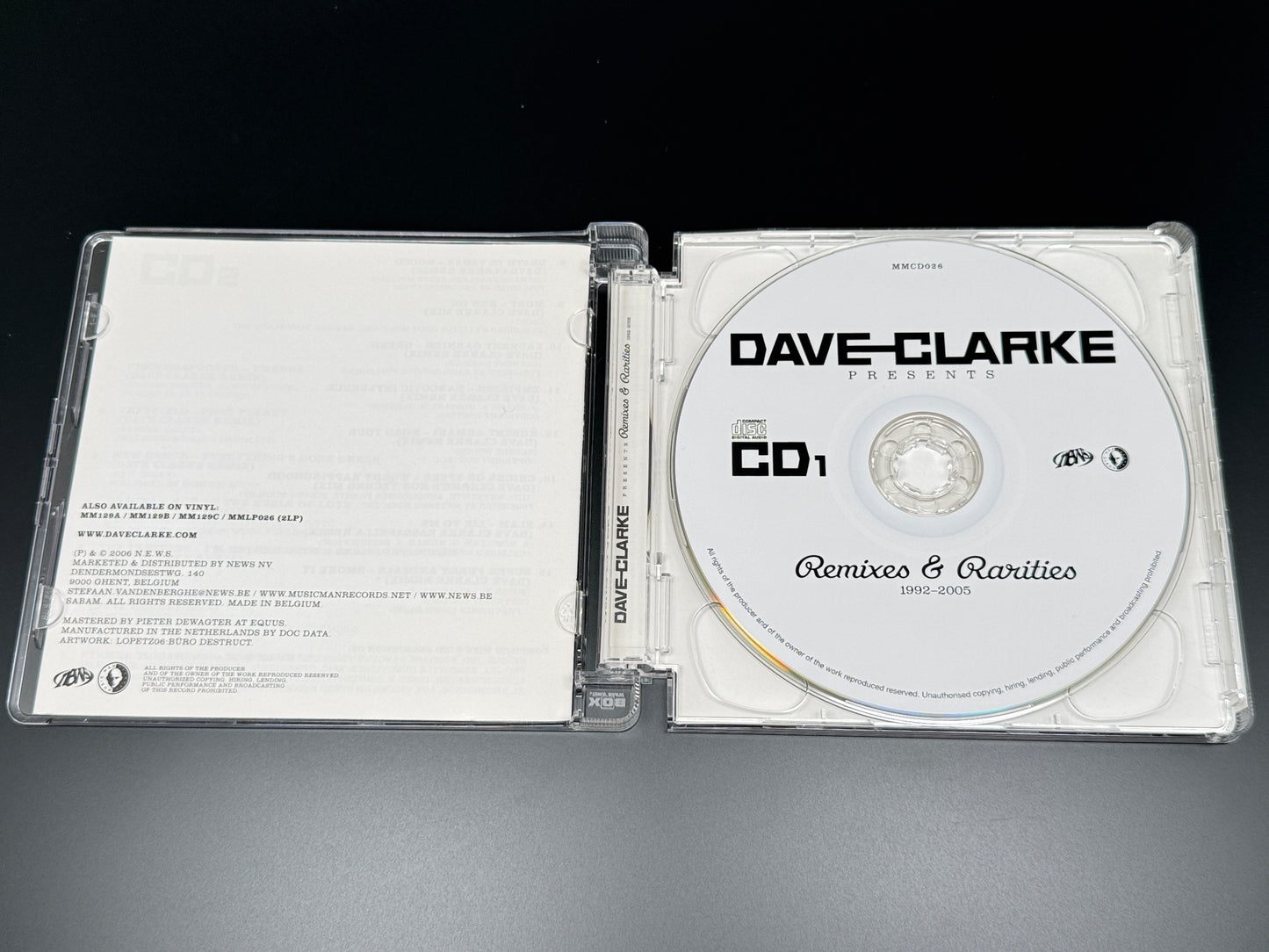 Dave Clarke Remixes & Rarities 1992-2005 Depeche Mode,Gary Numan,Chemical Brothers 2CD