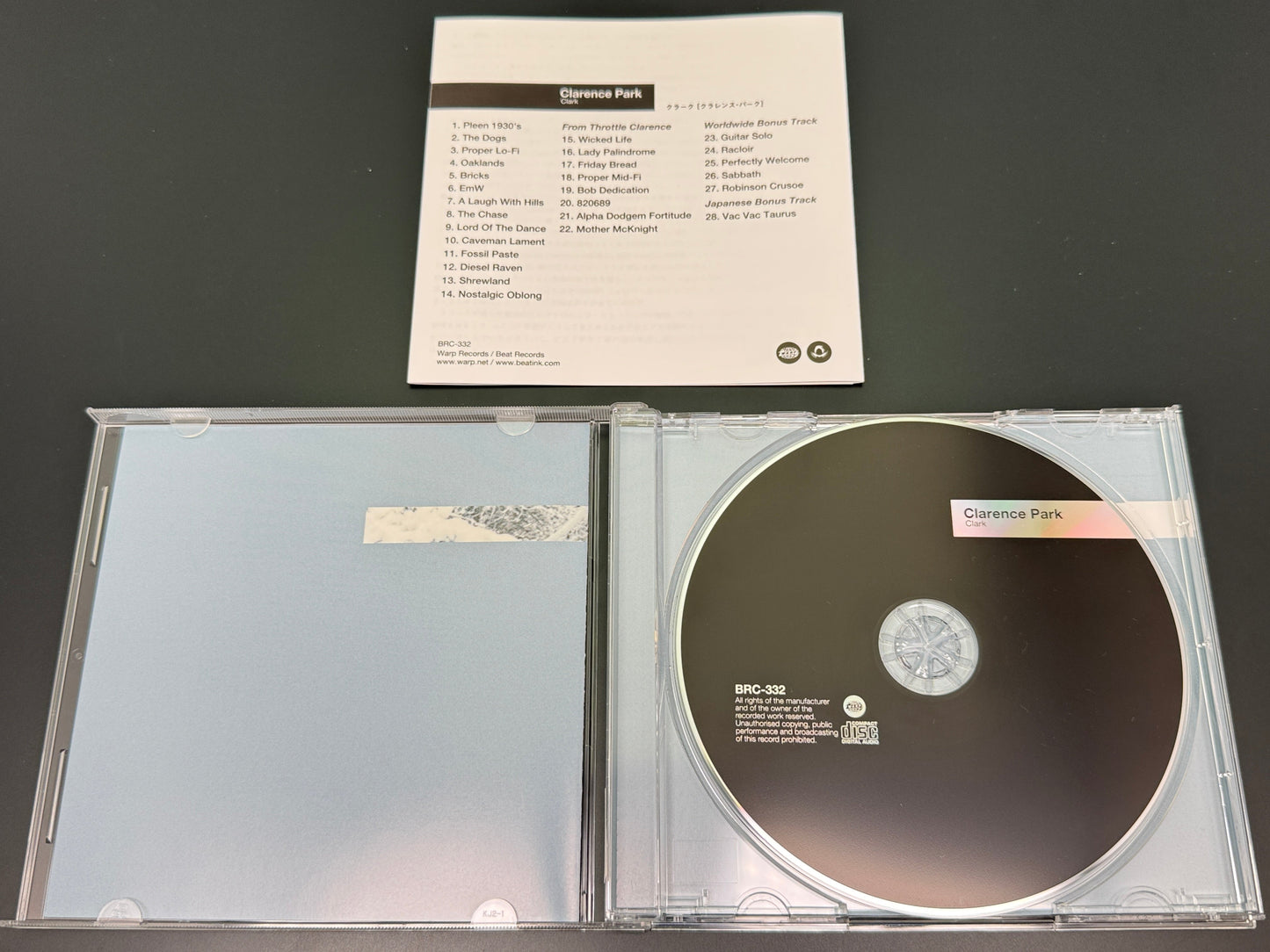 Clark Clarence Park Japan Import 28 Tracks BRC-332