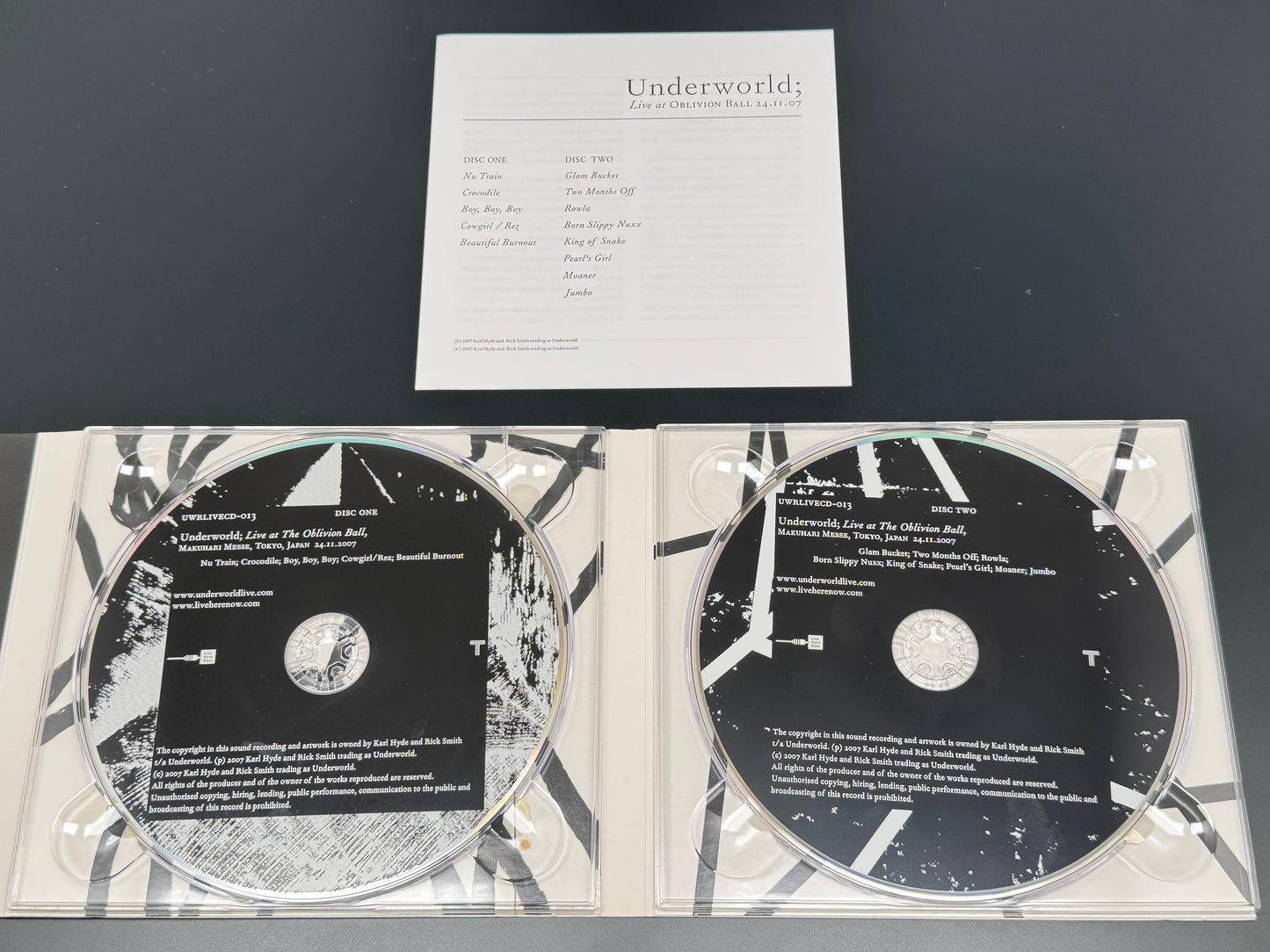 Underworld Live at Oblivion Ball 24.11.07 Makuhari Messe Japan Import 2CD