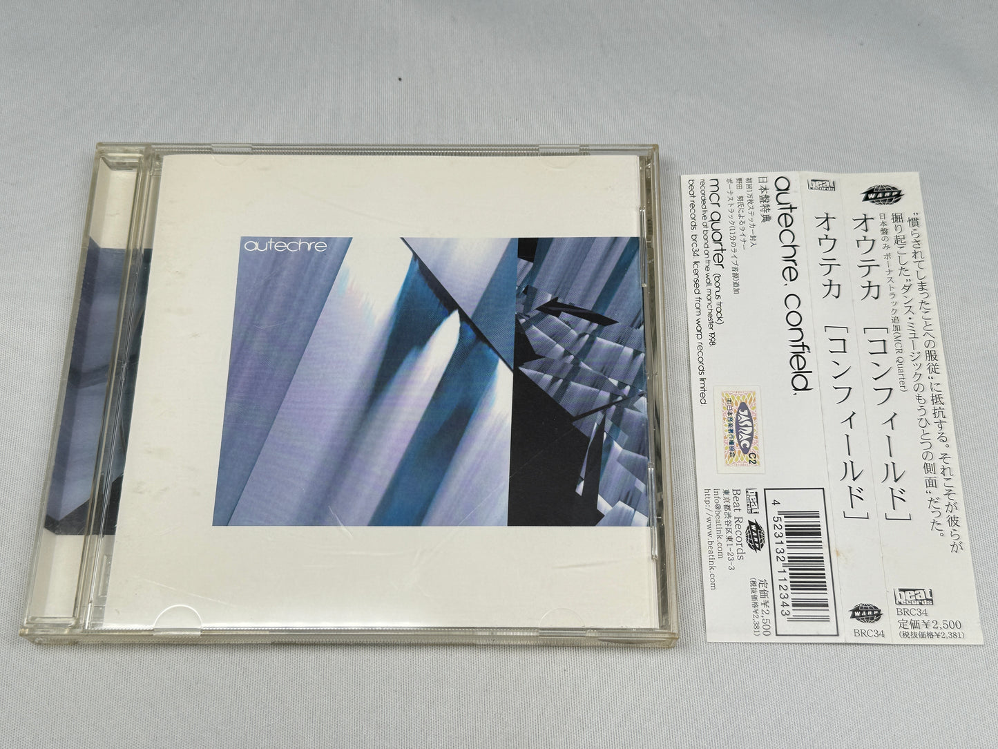 Autechre Confield Japanese CD Bonus Track+1 BRC-34