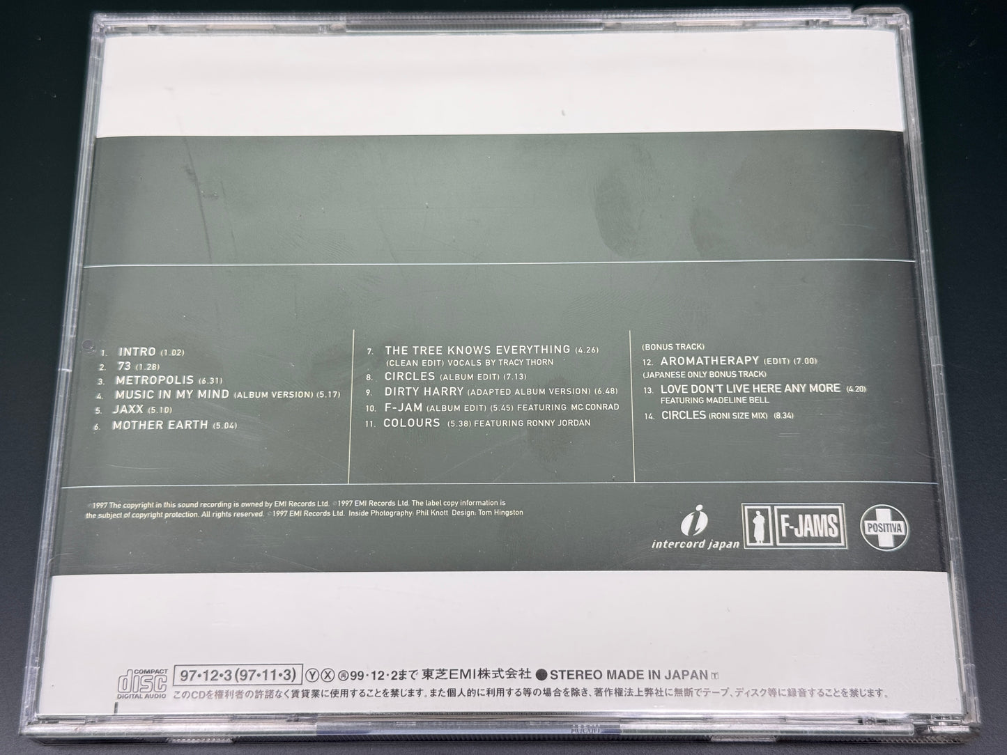 Adam F Colours Japan Import Bonus Tracks 14 Tracks Roni Size Remix