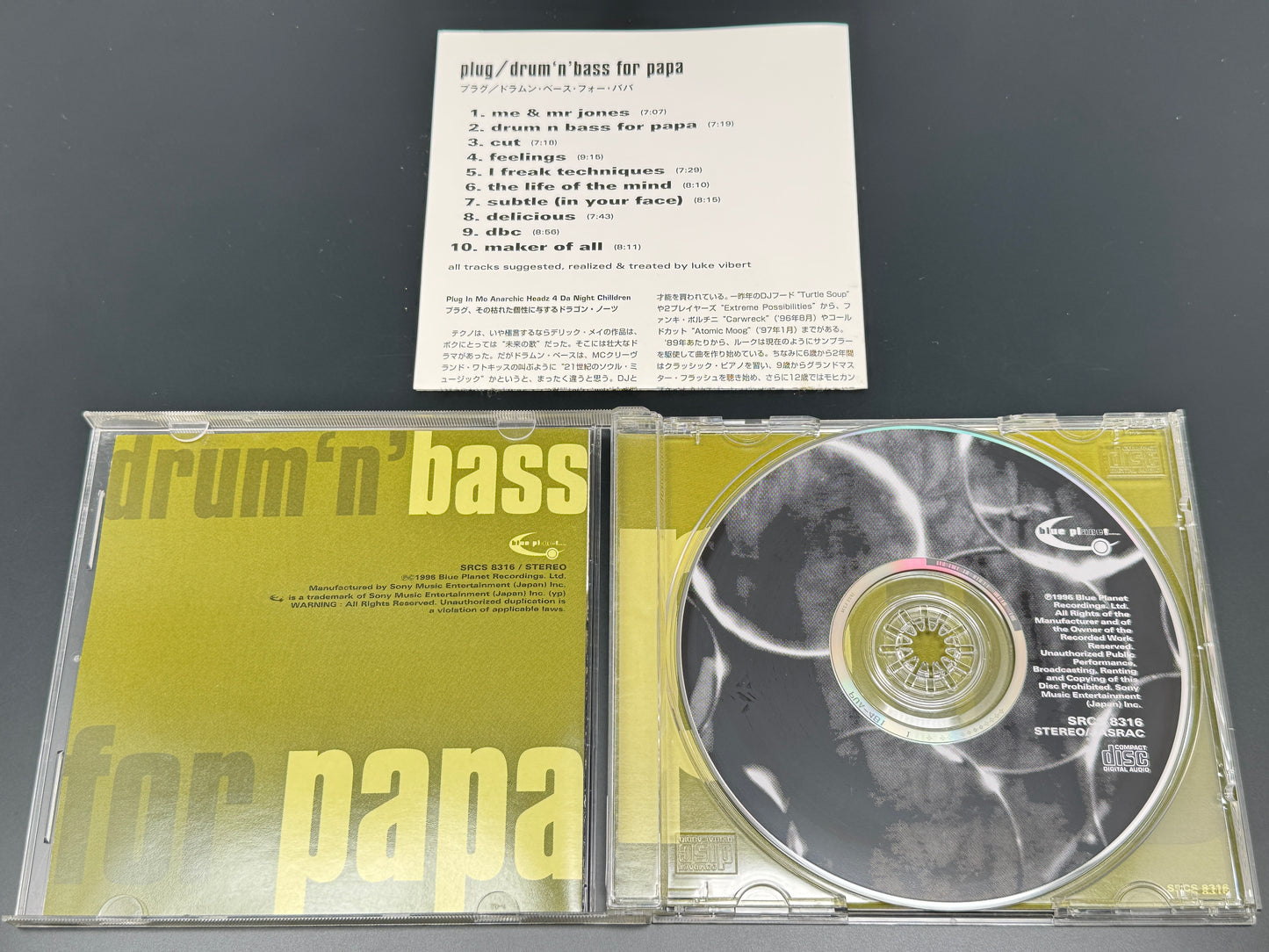 Plug (Luke Vibert) Drum 'n' Bass For Papa Japan Import CD SRCS-8316