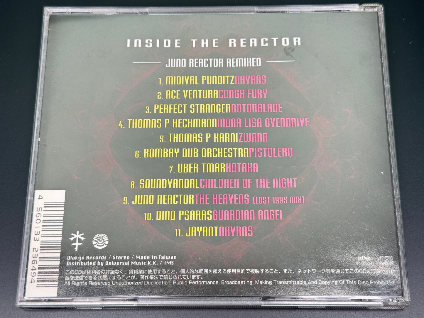 Juno Reactor Inside The Reactor Japan Import Ace Ventura,Midival Punditz Remix WKYCD032