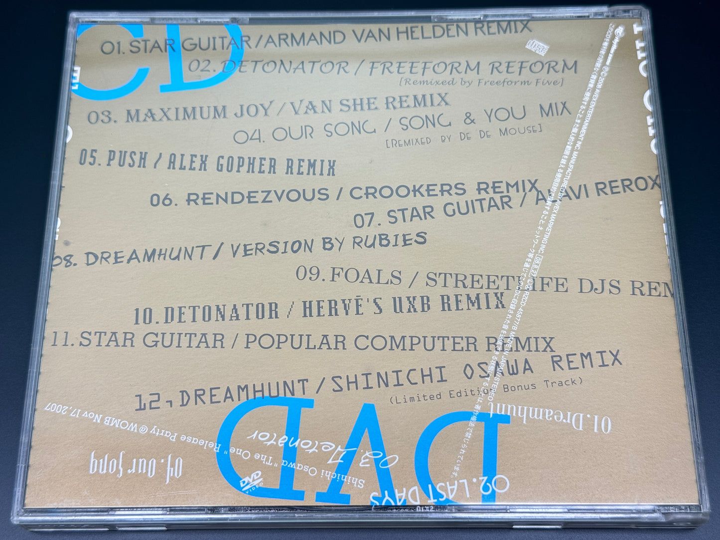 Shinichi Osawa The One⁺ Japan Import Armand Van Helden,Van She,Alex Gopher Remix CD+DVD