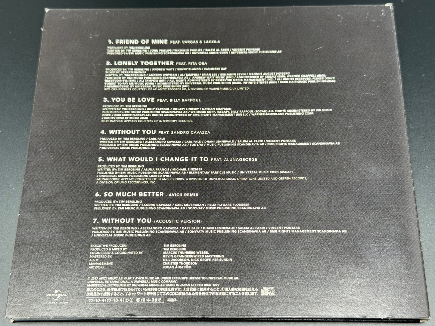 Avicii Without You Japan Import Bonus Tracks+1 UICO-1299