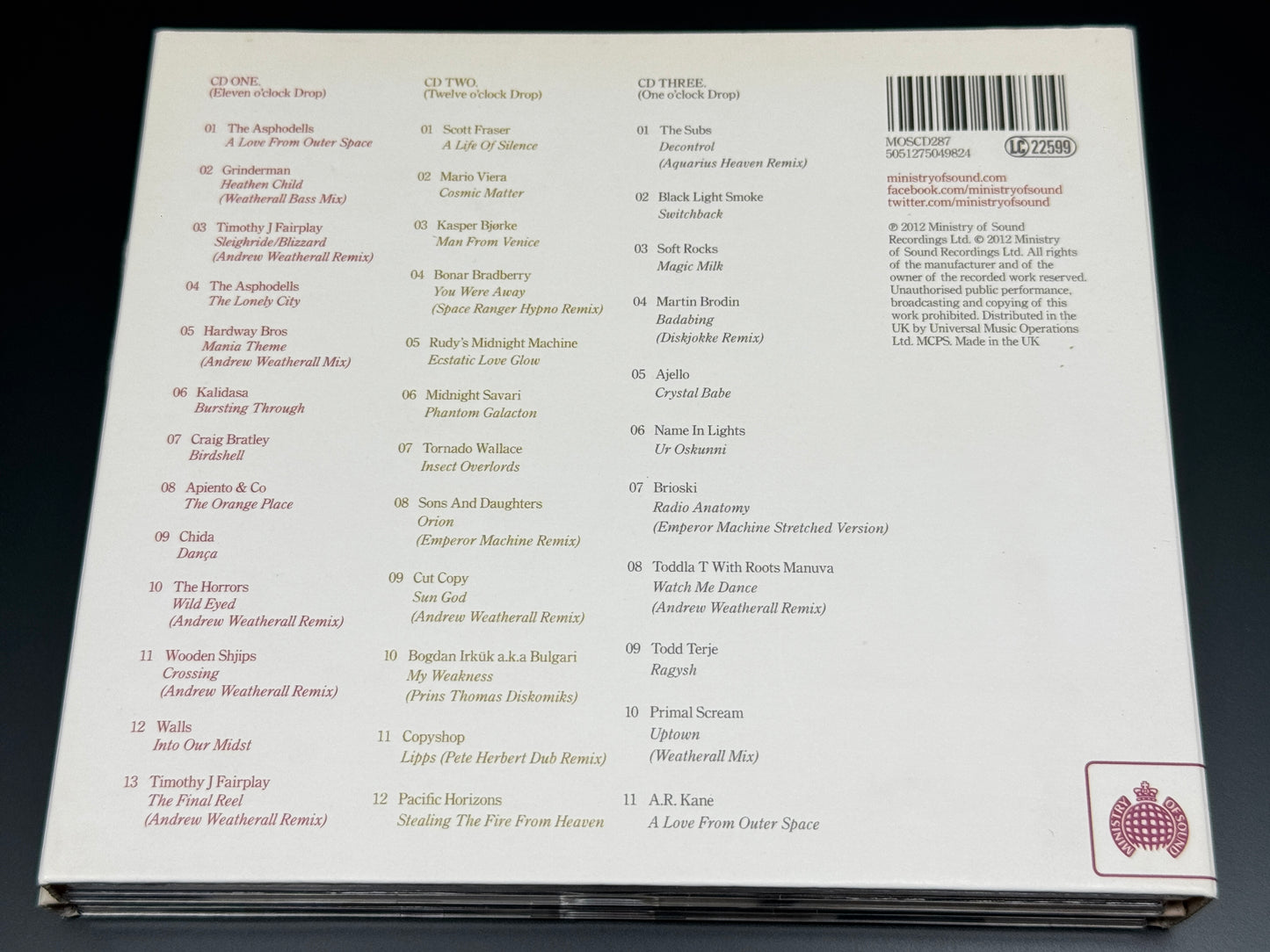 Andrew Weatherall Masterpiece Japan Import 3CD