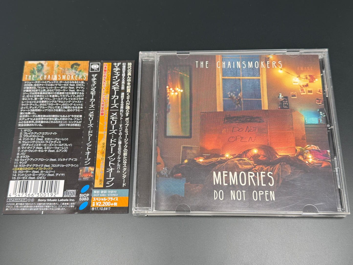 The Chainsmokers Memories Do Not Open Japan Import Bonus Tracks+3 SICP-5383