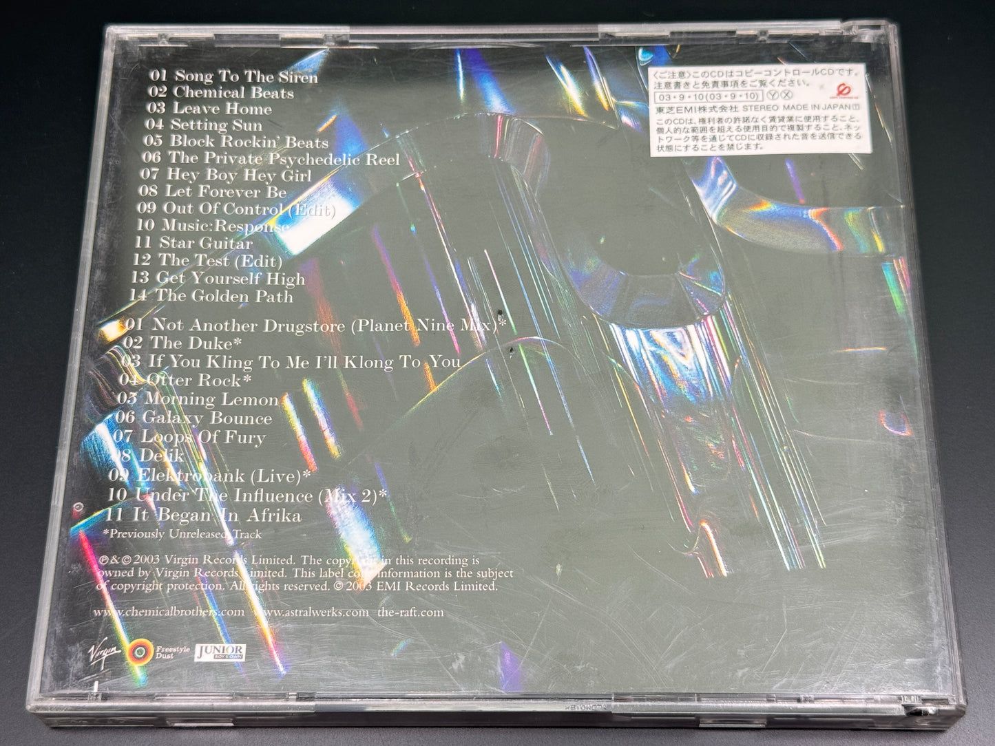 The Chemical Brothers Singles 93-03 Japan Import 2CD VJCP-68562/3