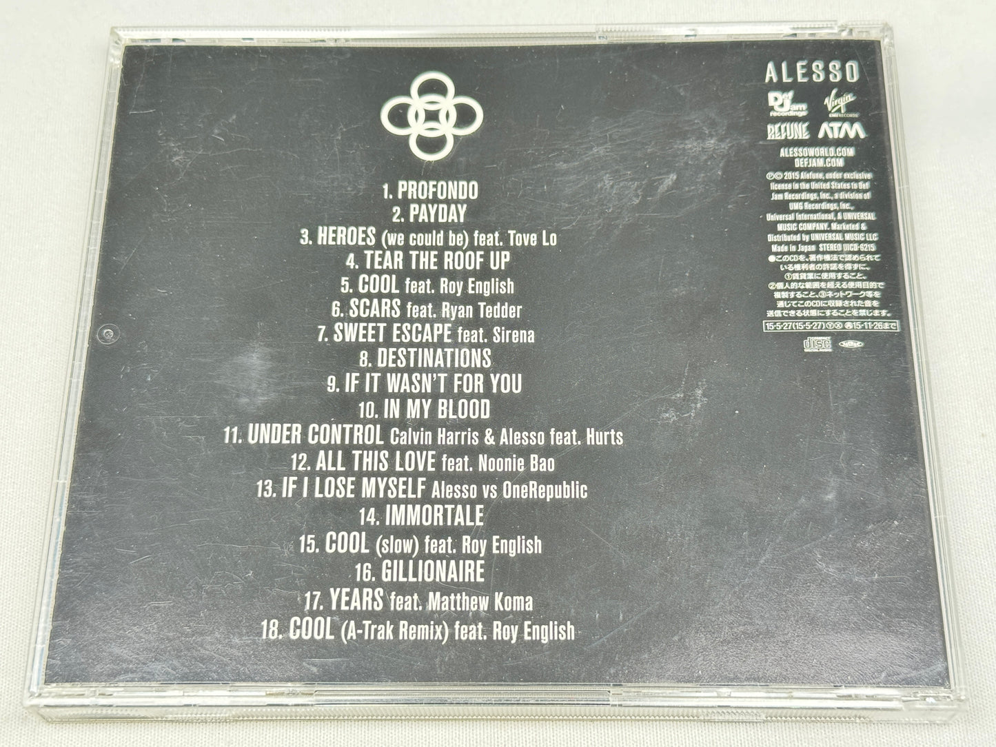 Alesso Forever Japanese CD Bonus Tracks+4 One Republic,Tove Lo,Roy English