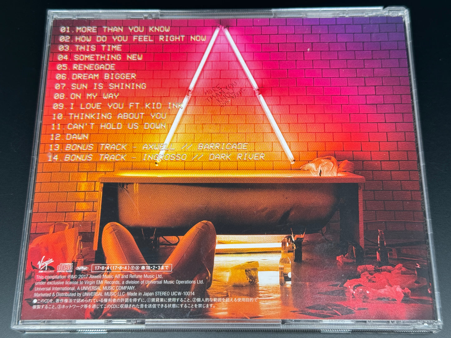 Axwell Λ Ingrosso More Than You Know Japan Import Bonus Tracks UICW-10014