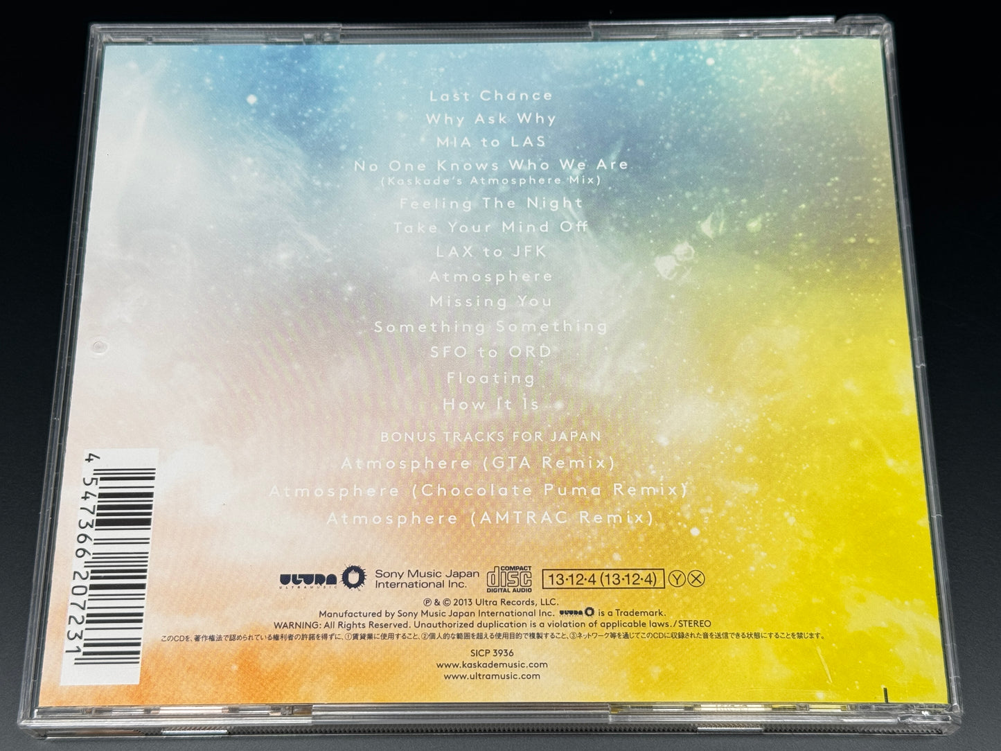 Kaskade Atmosphere Japan Import Bonus Tracks+3 Ultra SICP-3936