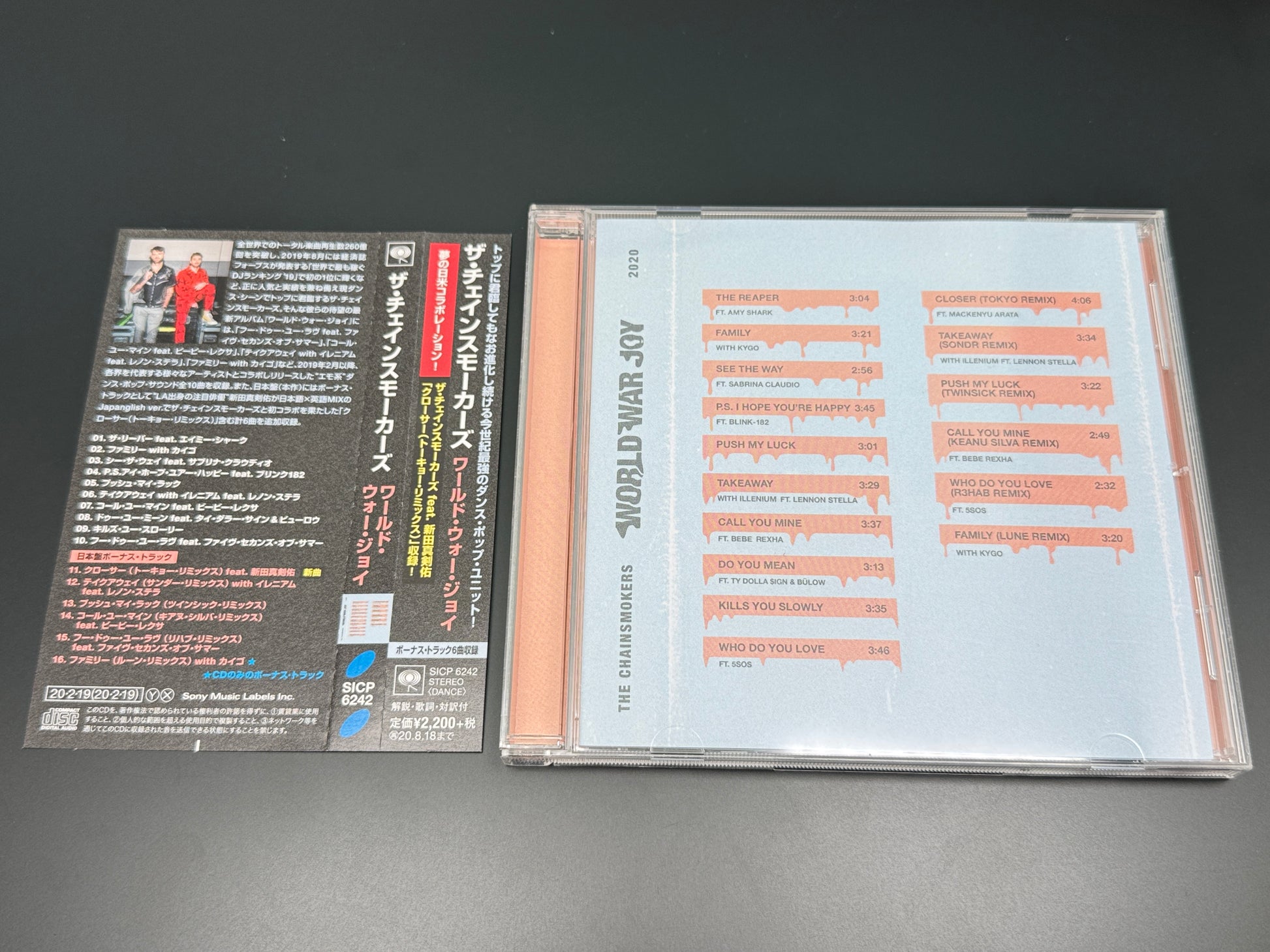 The Chainsmokers World War Joy Japan Import Bonus Tracks+6 SICP-6242