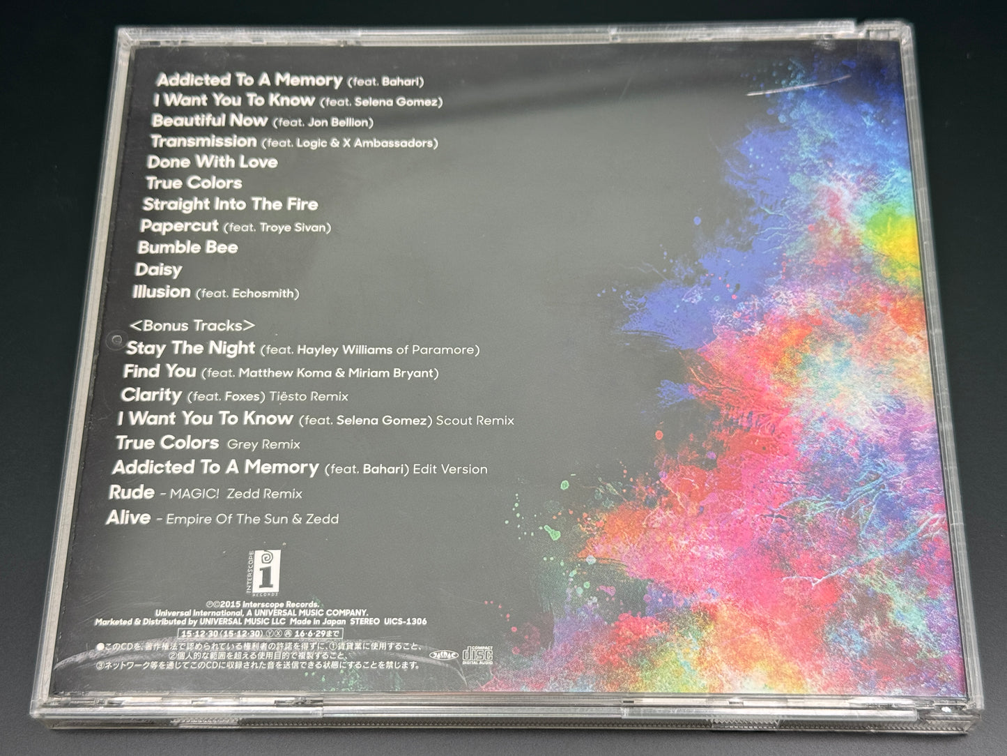 Zedd True Colors Perfect Edition Japan Import CD w/8 Bonus Trks UICS-1306