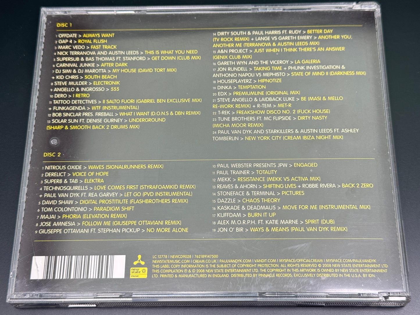 Paul van Dyk Cream Ibiza 2CD NEWCD9028