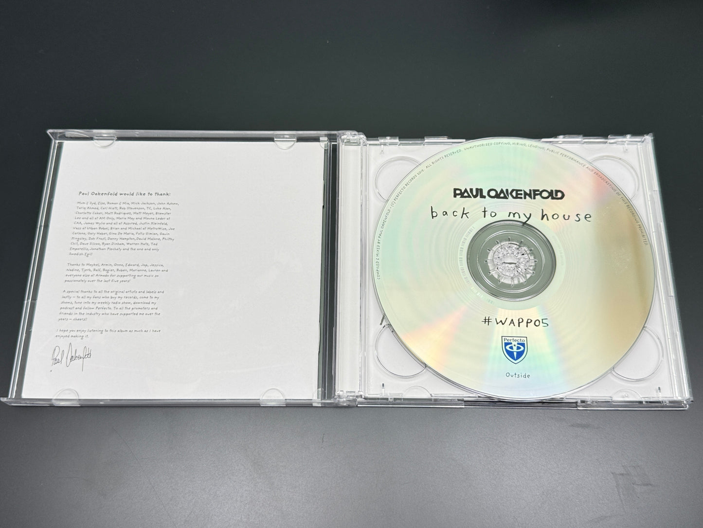 Paul Oakenfold Back To My House 2CD #WAPP05