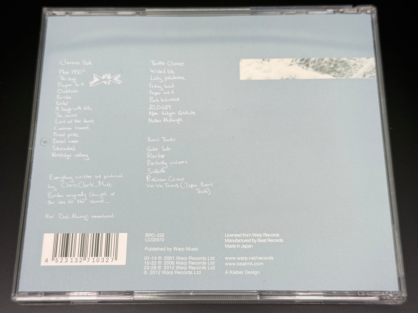 Clark Clarence Park Japan Import 28 Tracks BRC-332