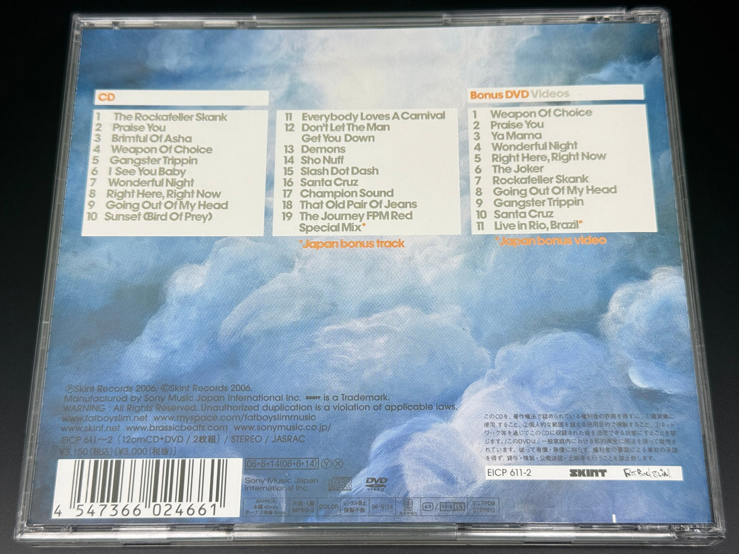 Fatboy Slim Greatest Hits Japan Import EICP-611/2 CD+DVD